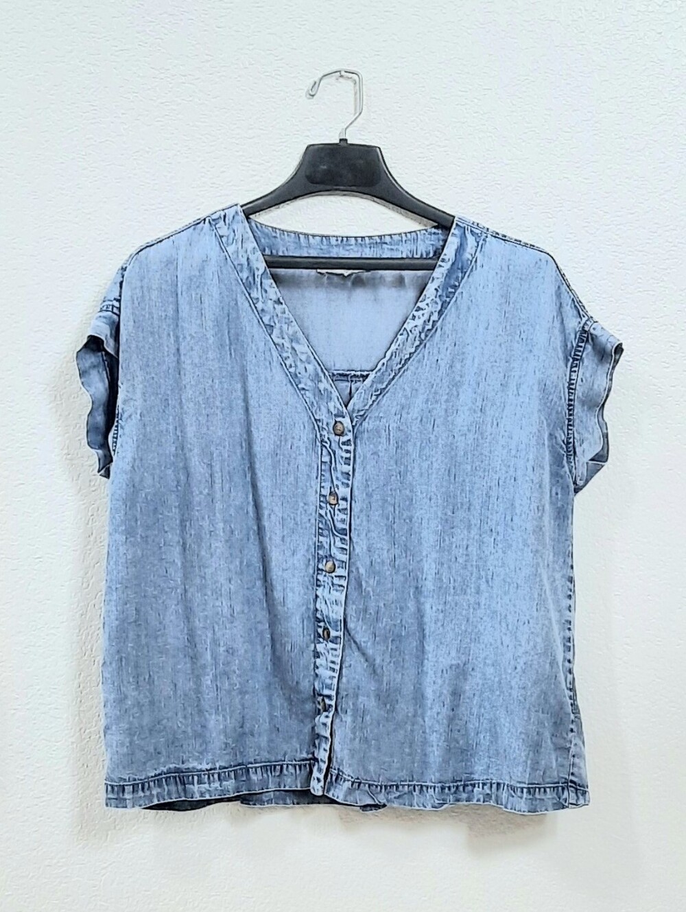 Jayne Delancey Denim Button Down Blouse